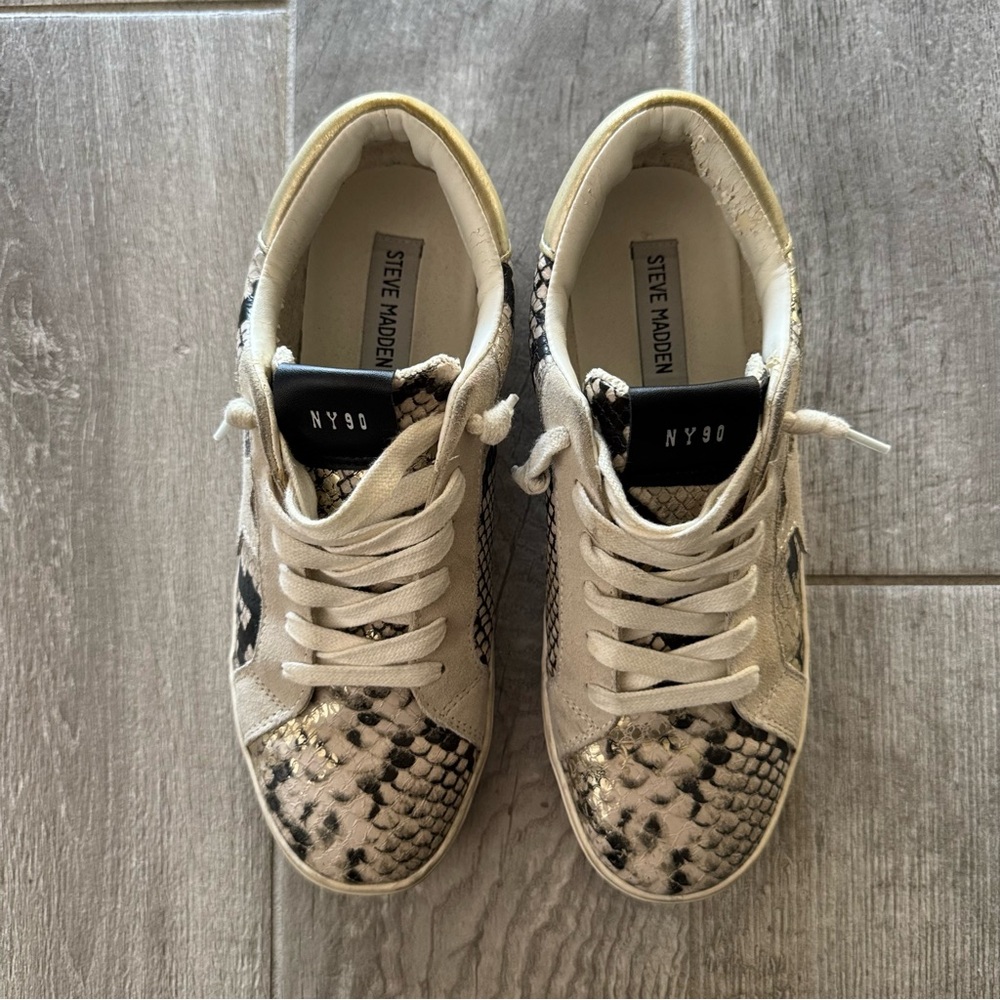Steve Madden Snake Print Sneakers - Picture 2 of 10